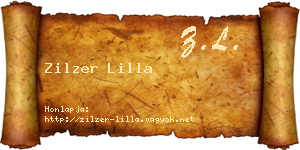 Zilzer Lilla névjegykártya